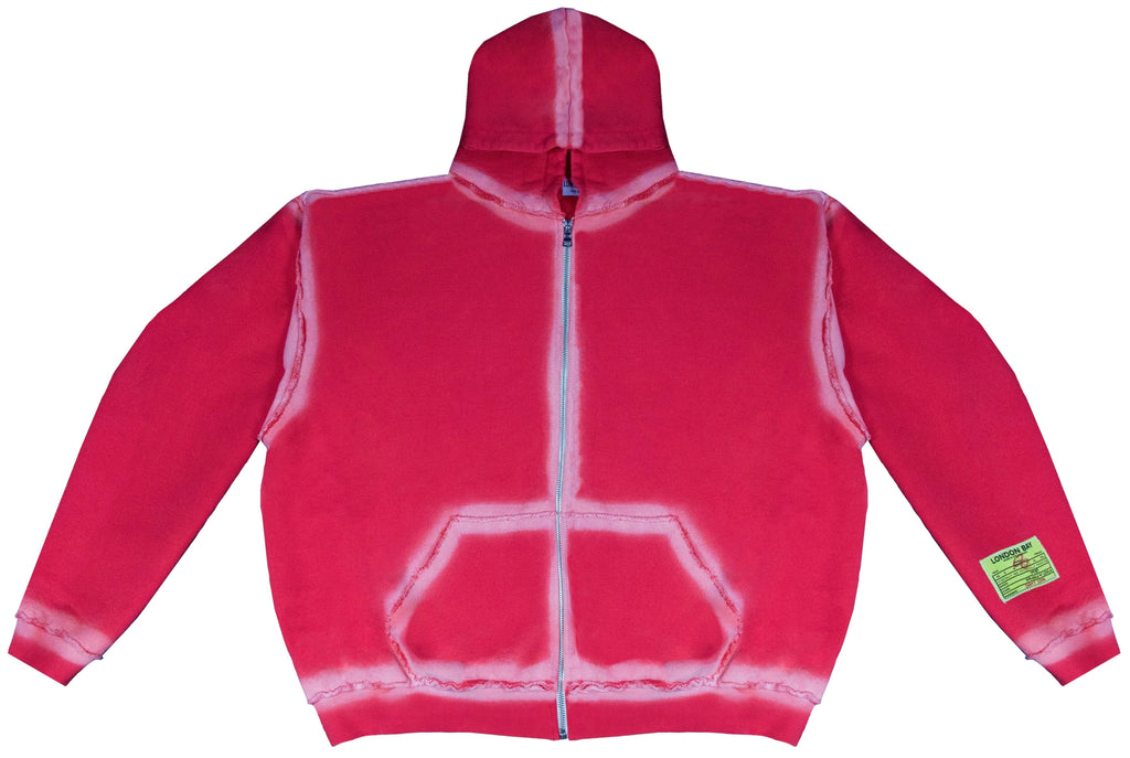 Outline zip up "Vermilion”