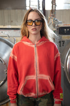 Outline zip up "Vermilion”