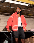 Outline zip up "Vermilion”