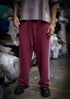 VINTAGE STRIPE JOGGER - BURGUNDY