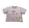 CROP PEACE TEE - Dusted Mauve