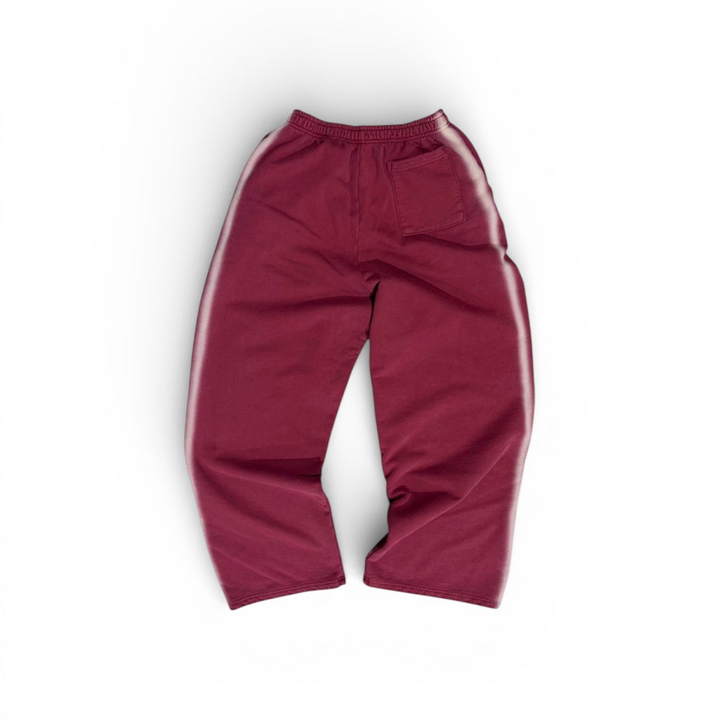 VINTAGE STRIPE JOGGER - BURGUNDY